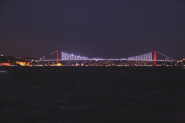 Istanbul 2nd bridge by night by Locspics